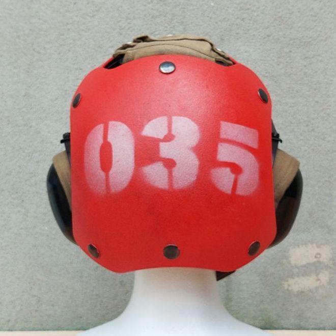 米軍実物】デッキクルーヘルメット - メルカリ