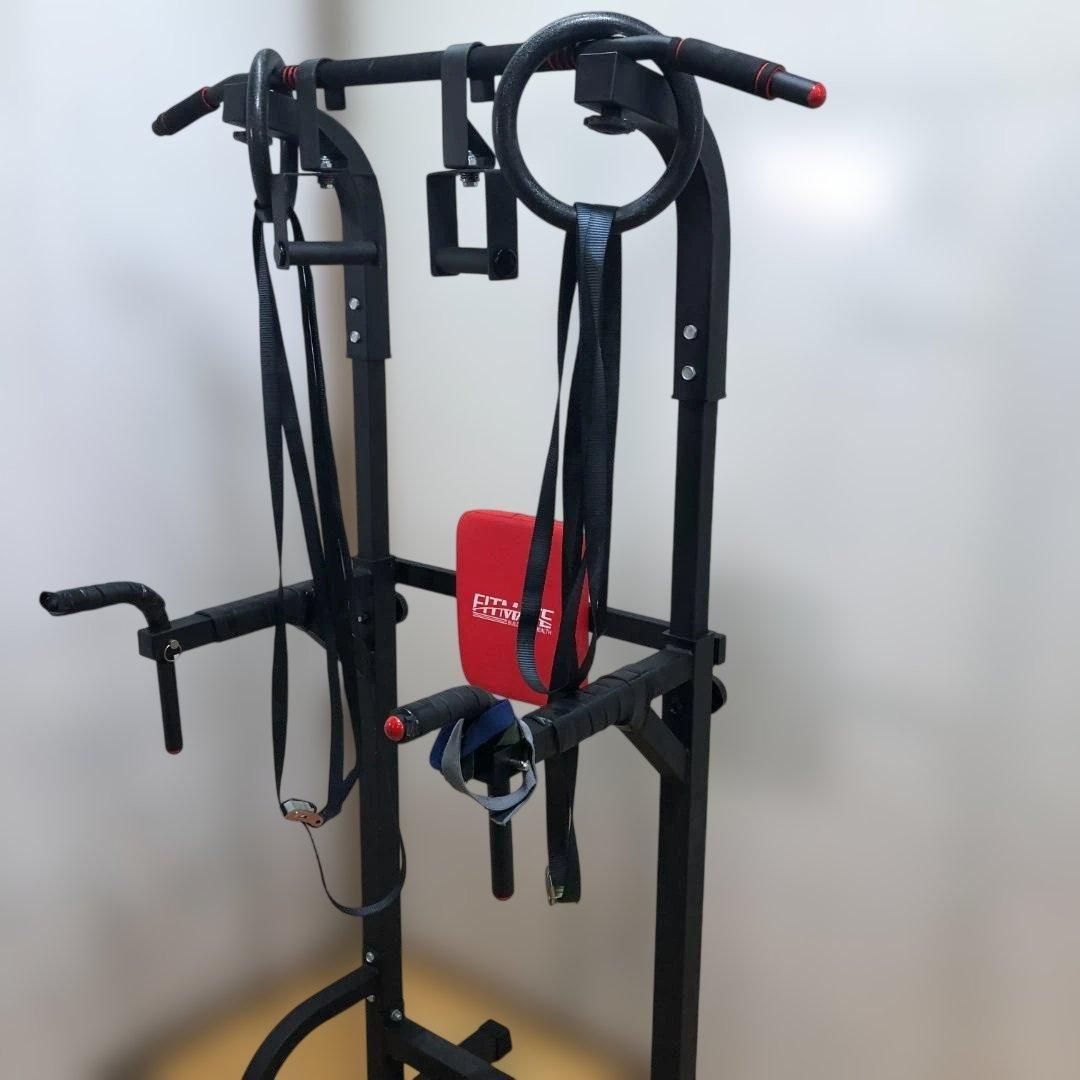 FITMATE FM-220D パワータワー 懸垂マシン チンニングスタンド ディップススタンド 腹筋 背筋 自宅トレーニング フィットネス 筋トレ器　112994-2-005