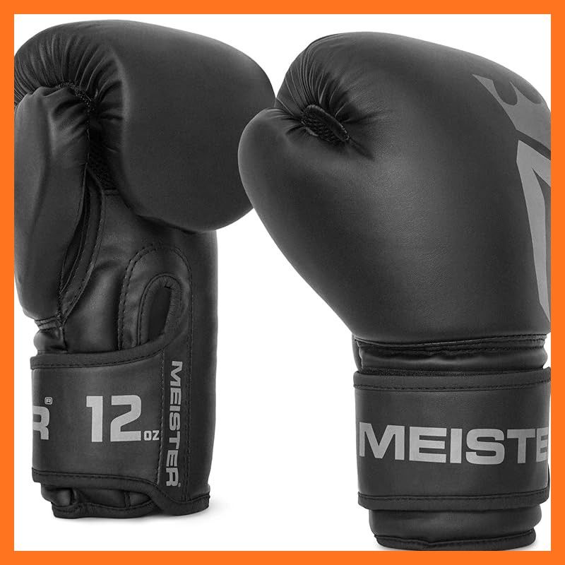 【新品】 Meister [クリティカル] ボクシンググローブ - 人間工学高密度トレーニンググローブ - マットブラック - 12オンス 1