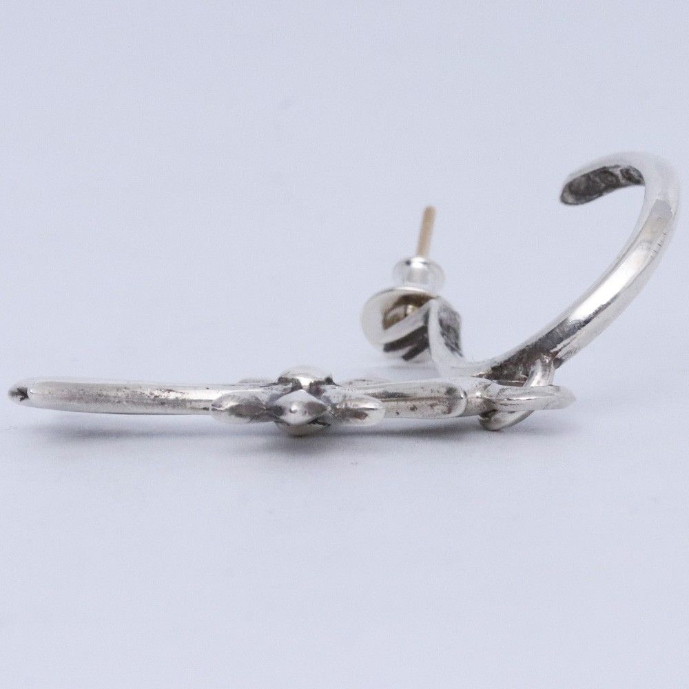CHROME HEARTS タイニーCHクロス フープイヤリング ピアス シルバー