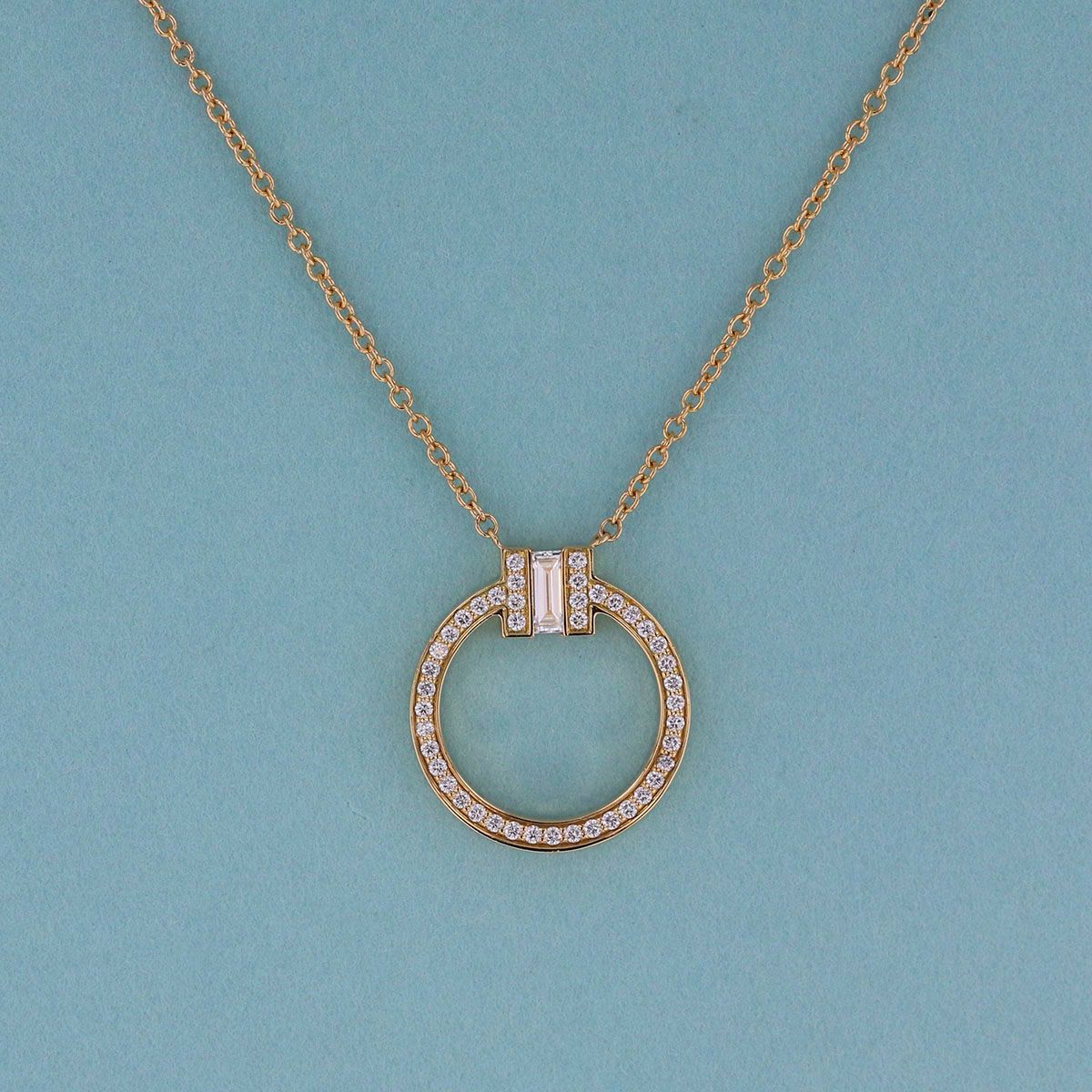 お値下げ品】TIFFANY&Co. ティファニー T ダイヤモンド ペンダント 
