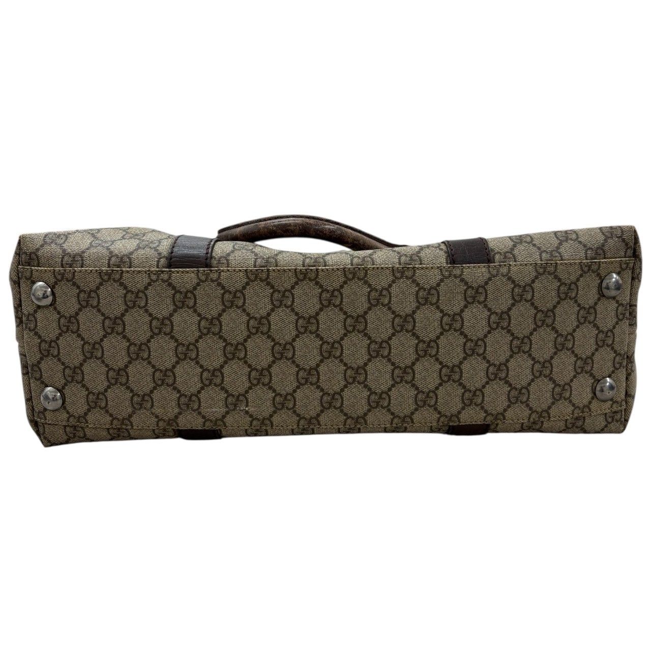 GUCCIトートバッグ 114288 本革 GGスプリーム GUCCI GG Supreme Canvas Leather Tote Bag Women's Authentic Brown