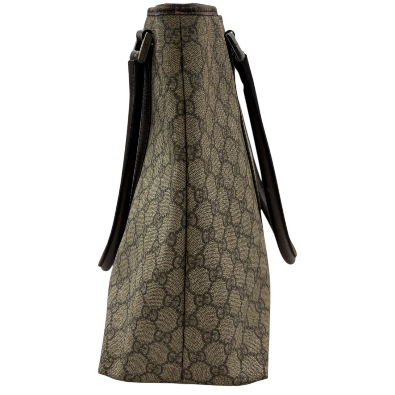 GUCCIトートバッグ 114288 本革 GGスプリーム GUCCI GG Supreme Canvas Leather Tote Bag Women's Authentic Brown