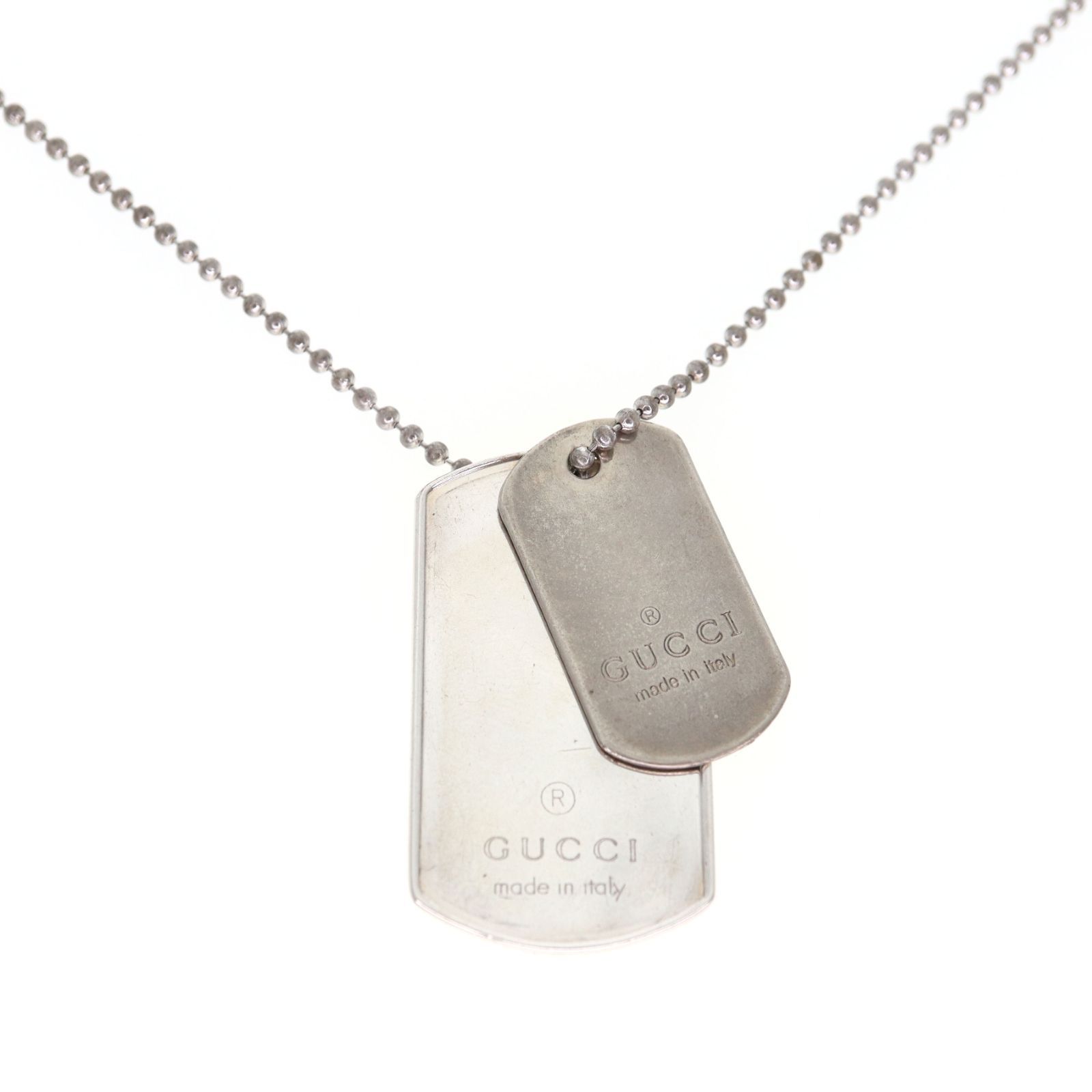 中古】GUCCI グッチ ドッグタグ トップSV925 約22g 約44㎝ レディース 
