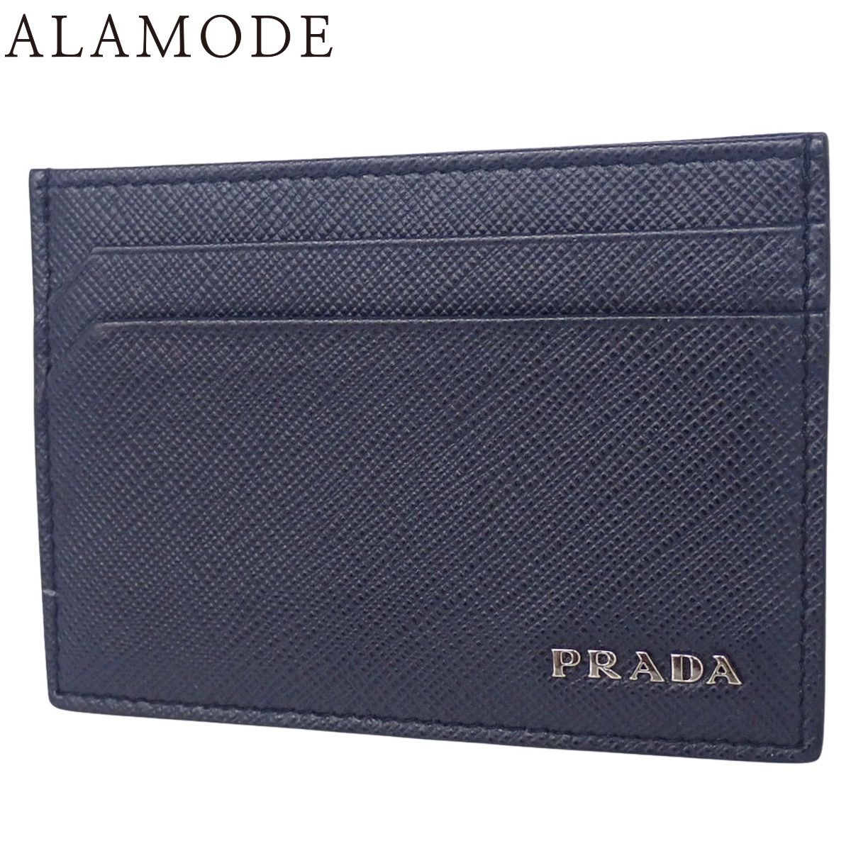 メンズ PRADA カードケース ネイビー