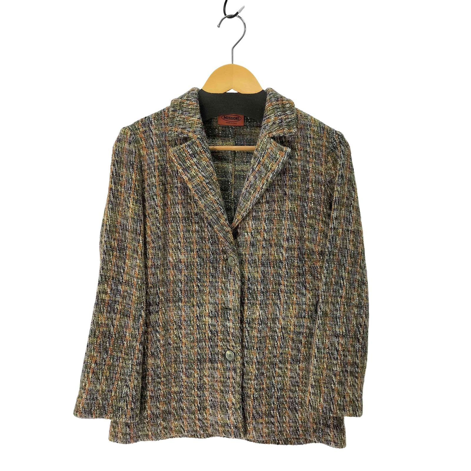 ミッソーニ MISSONI イタリア製 ツイードテーラードジャケット 