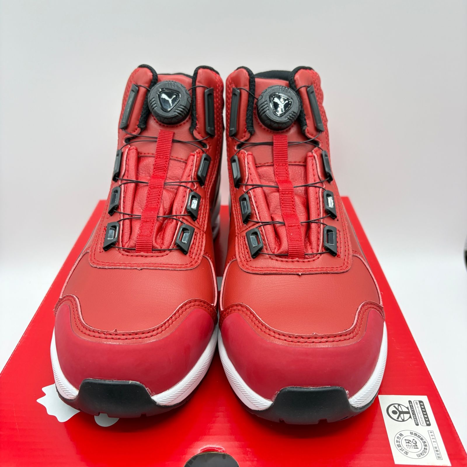 未使用品 25.5cm】 PUMA プーマ 安全靴 ライダー2.0 レッド&ブラック 