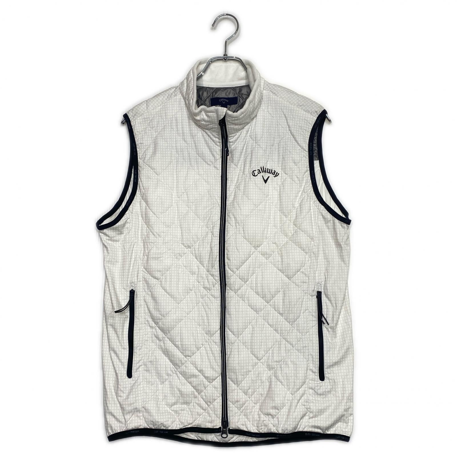 Callaway ゴルフ 中綿ベスト ホワイト LL 中古 メンズ キャロウェイ Callaway ベスト L 白 ホワイト 中綿入り