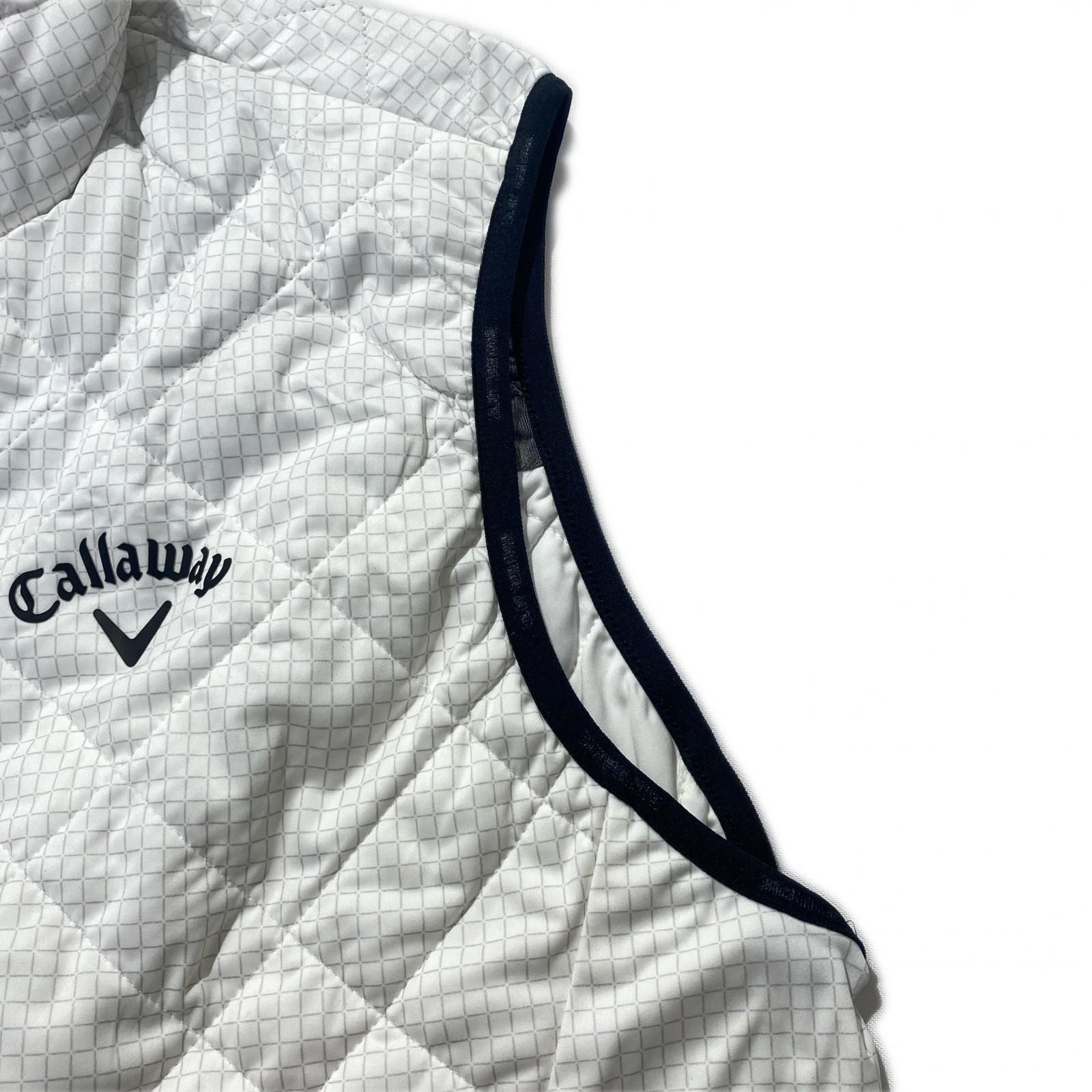 中古 メンズ キャロウェイ Callaway ベスト L 白 ホワイト 中綿入り
