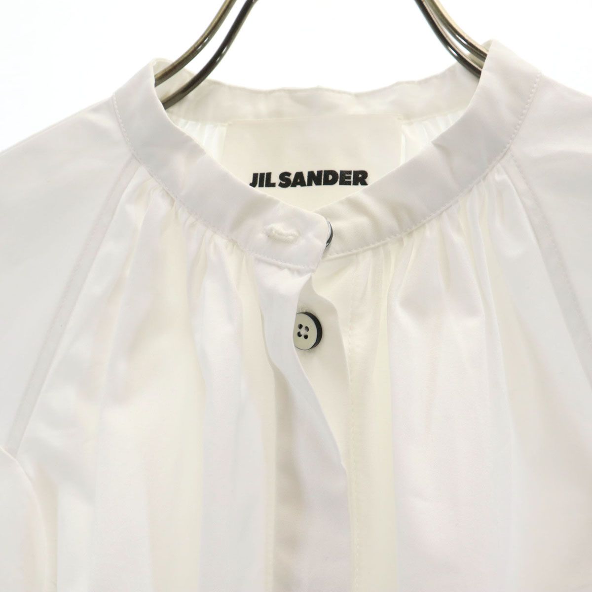 JIL SANDER ジルサンダー イタリア製 長袖 ギャザー ブラウス 34 