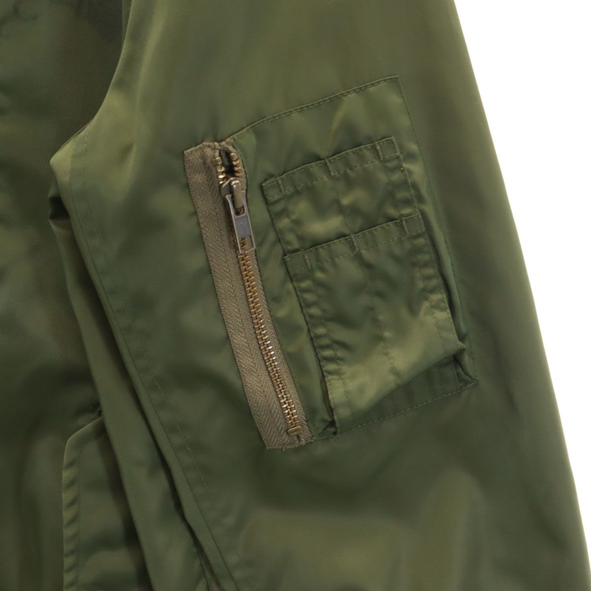 STUSSY ステューシー MA-1 フライトジャケット M カーキ メンズ 古着 