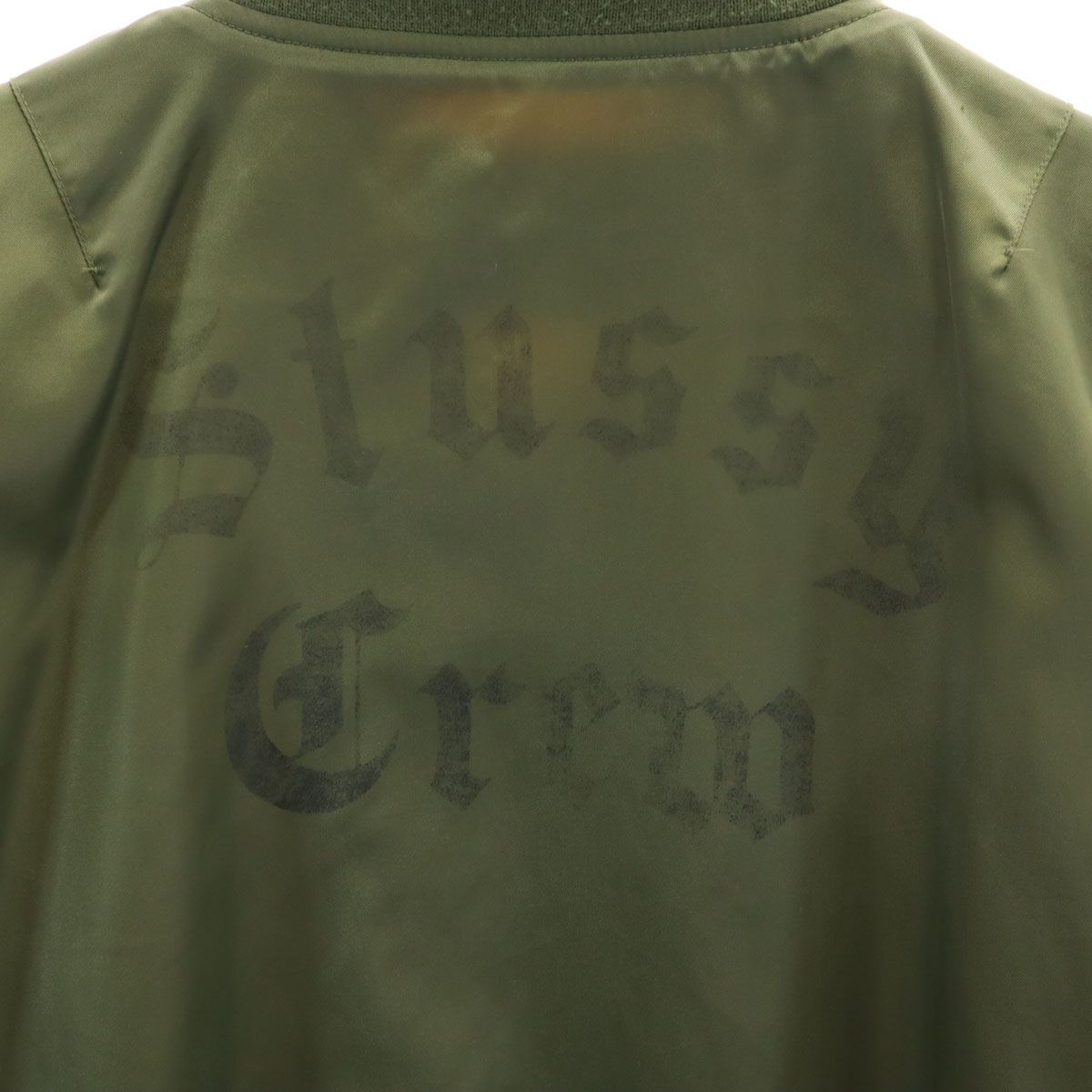 STUSSY ステューシー MA-1 フライトジャケット M カーキ メンズ 古着 