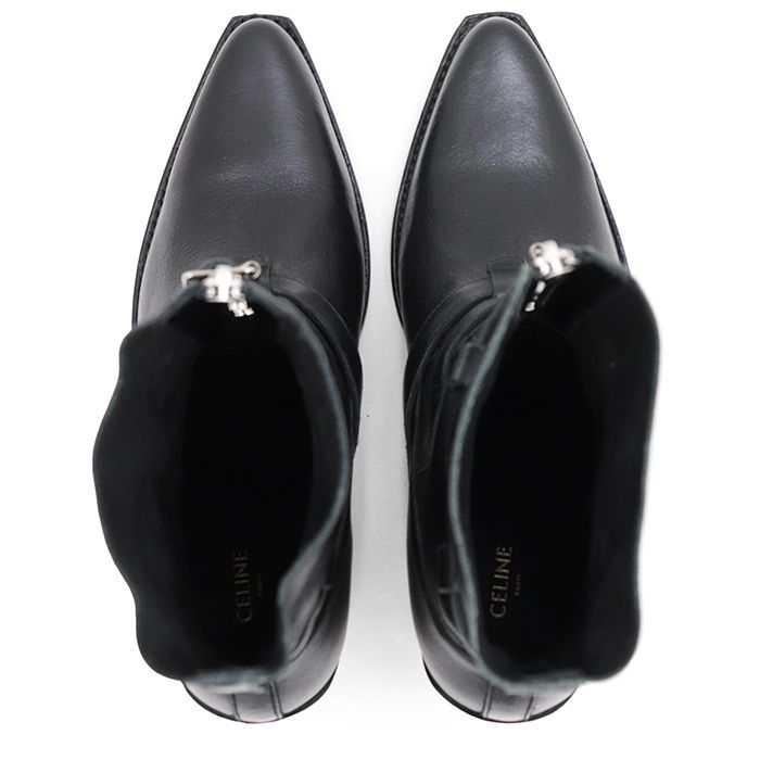 美品　CELINE 36サイズ　黒レザーブーツ 極美品】CELINE セリーヌ ベルリンブーツ サイズ 36 レディース 2019SS