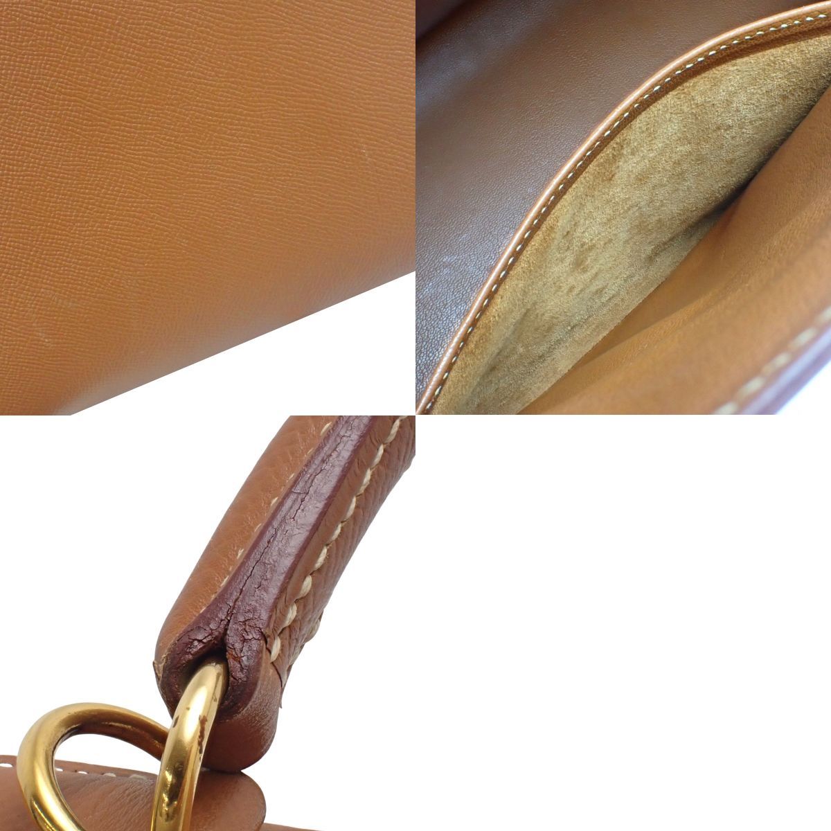HERMES(エルメス) ケリー35(外縫い) ゴールド ブラウン茶 クシュベル 