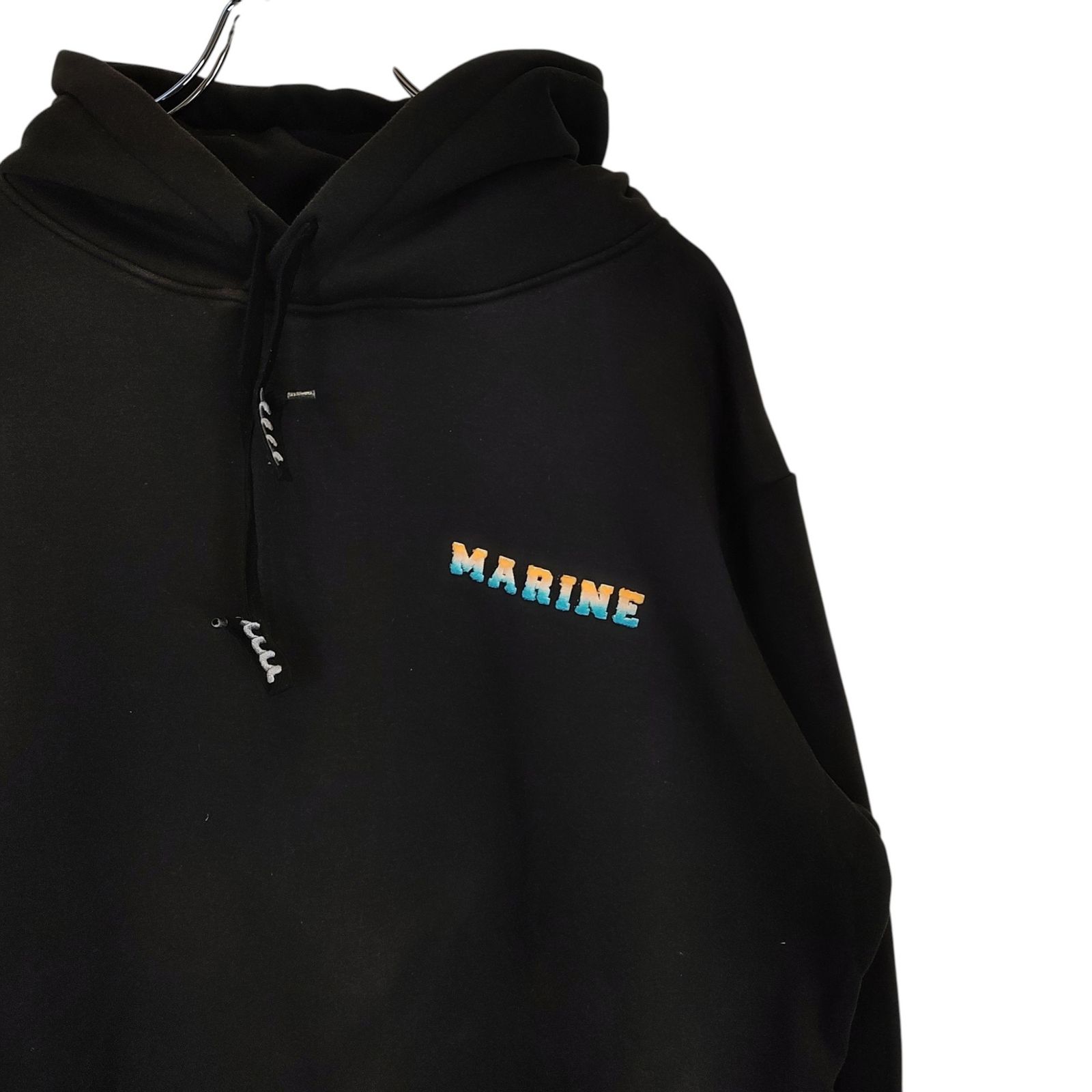 muta MARINE ヘムリブ グラデーションロゴ プルパーカー ヘムリブ
