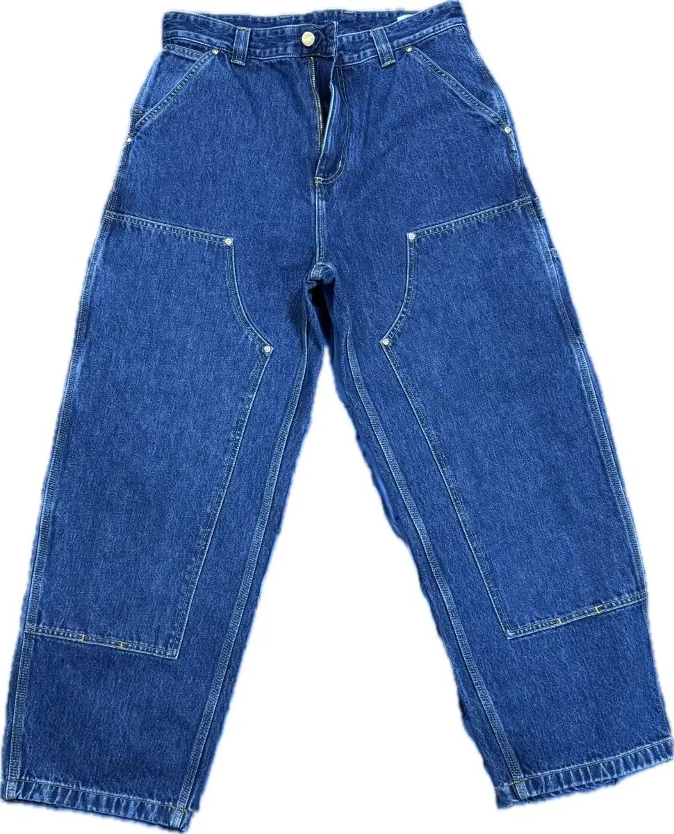 Carhartt WIP Nash Loose Fit Double Knee Pants Blue Stone Washed S 