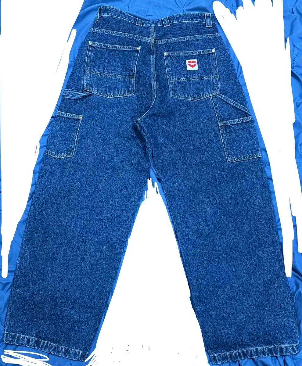 Carhartt WIP Nash Loose Fit Double Knee Pants Blue Stone Washed S 