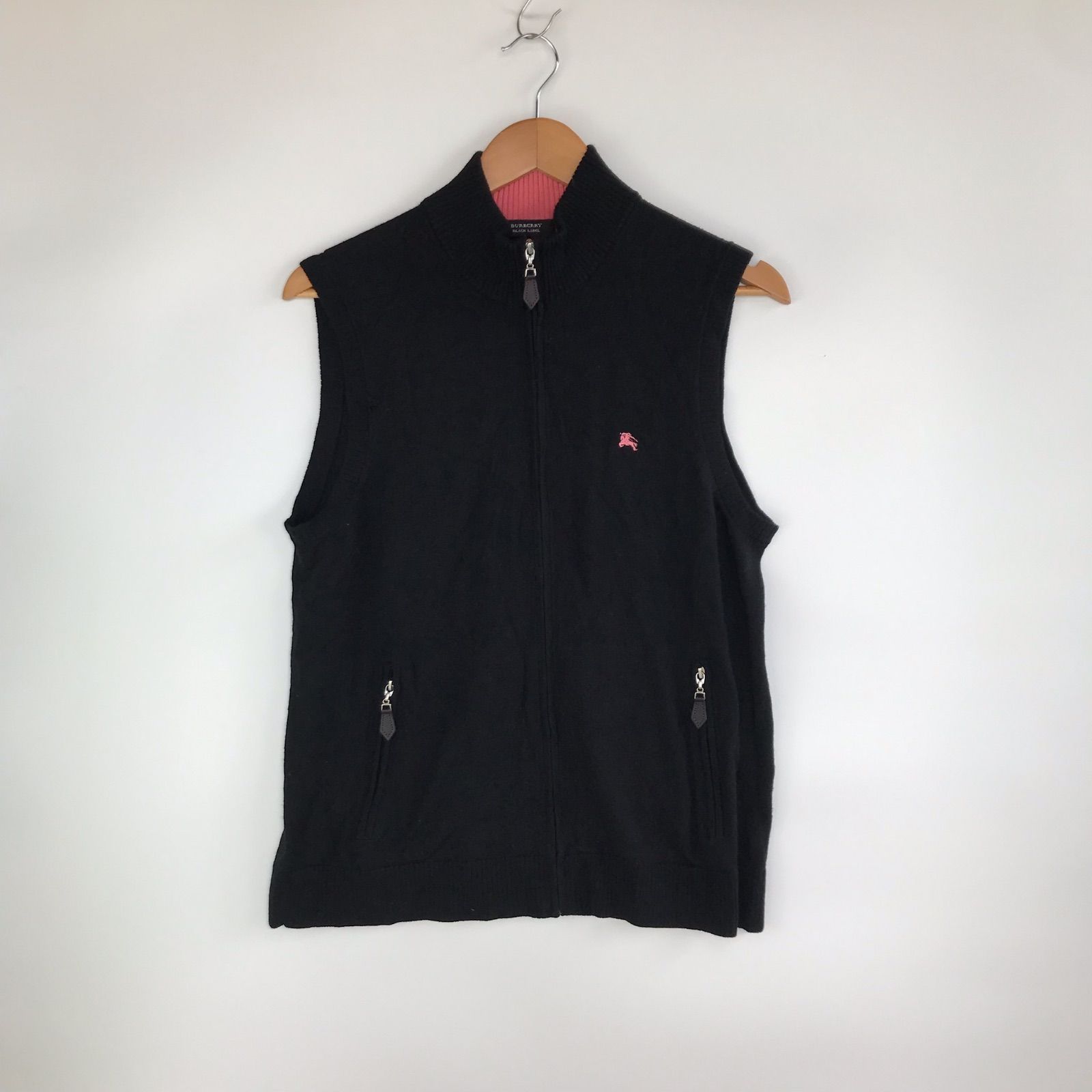BURBERRY BLACK LABEL ドライバーズニットベスト メンズ 3 ブラック 