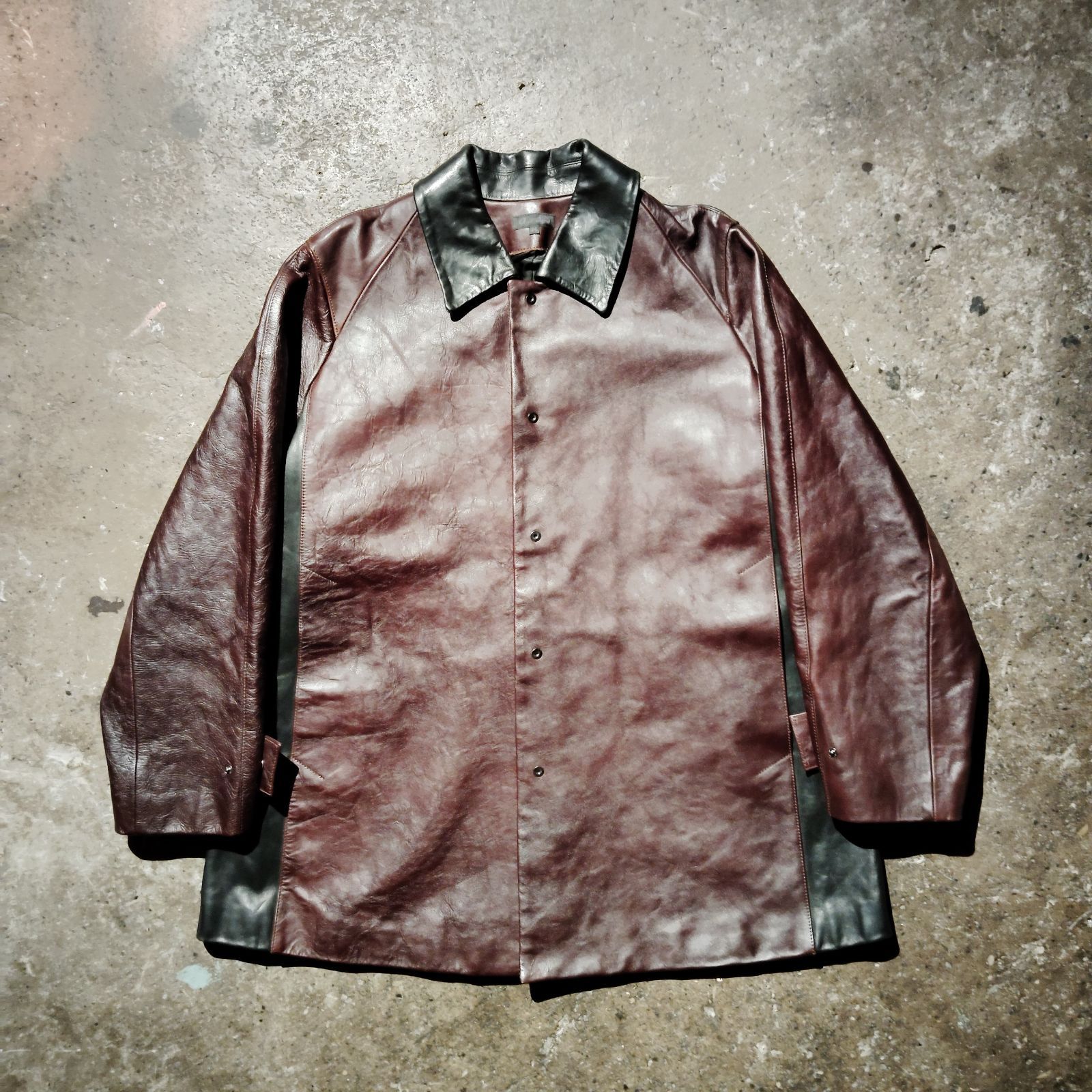 Omar Afridi 21aw レザーカーコート ホースハイド 44 オマールアフリ