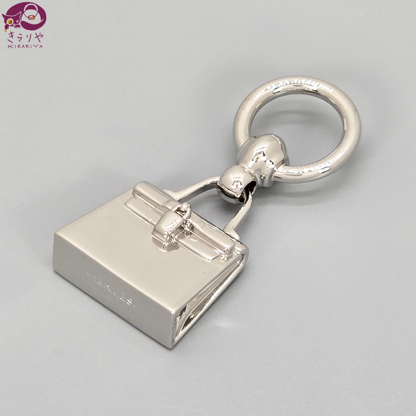 HERMES ツイリーリングケリーチャーム　シルバー HERMES エルメス ミニケリー ツイリーリング スカーフリング