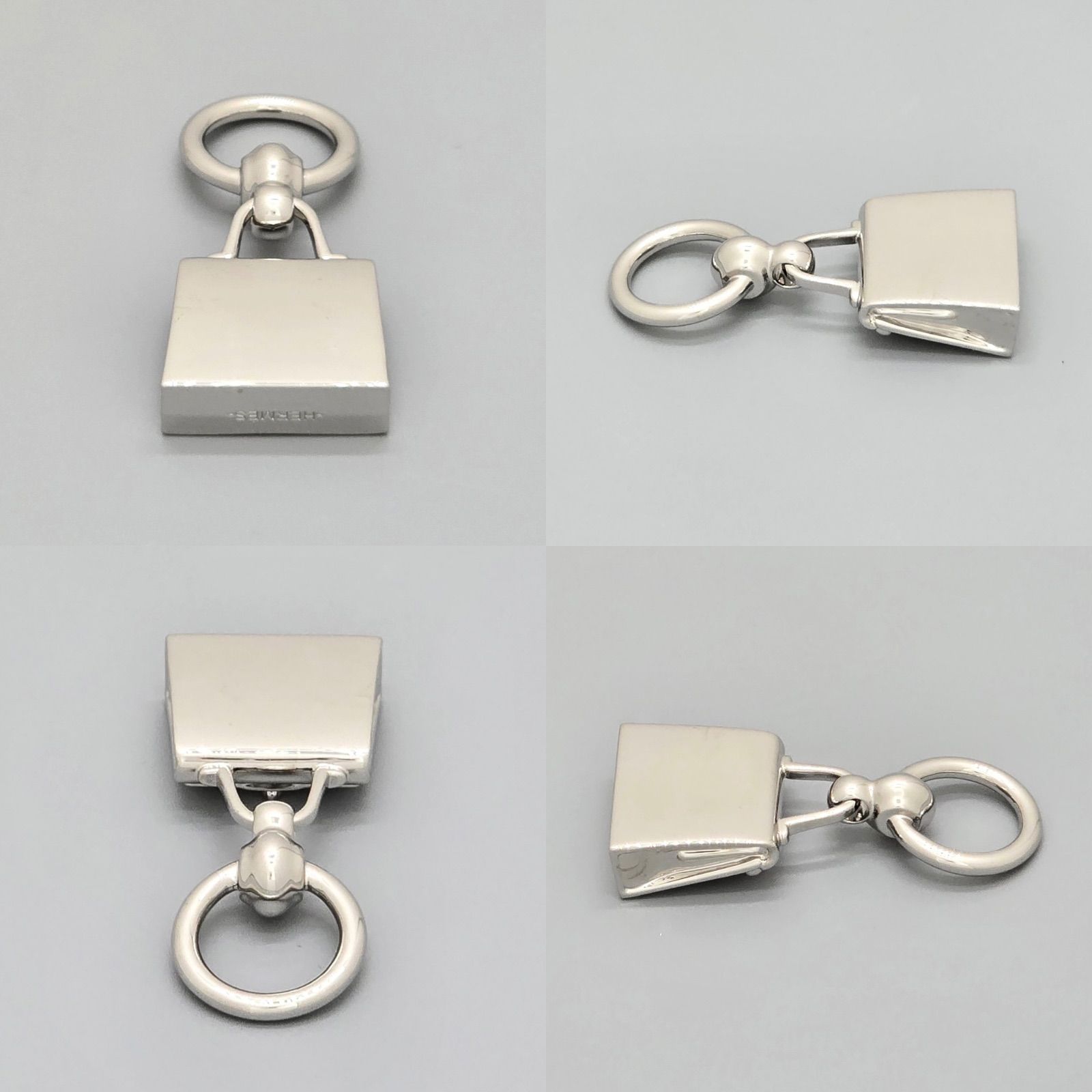HERMES ツイリーリングケリーチャーム　シルバー HERMES エルメス ミニケリー ツイリーリング スカーフリング