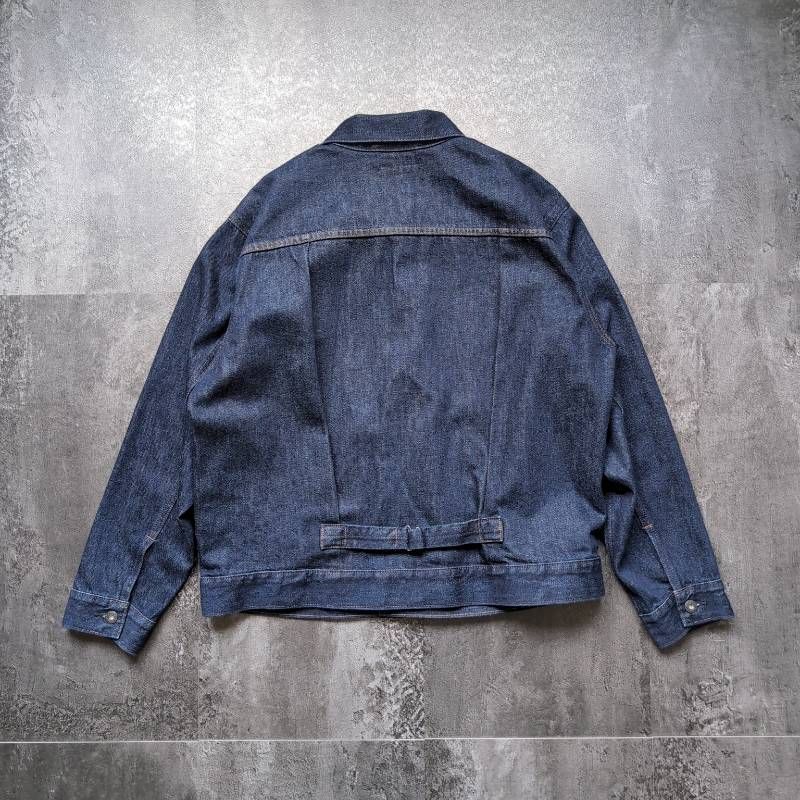 UNIQLO 1st Type WW2 Model Denim Trucker Jacket Mens L Dark Navy