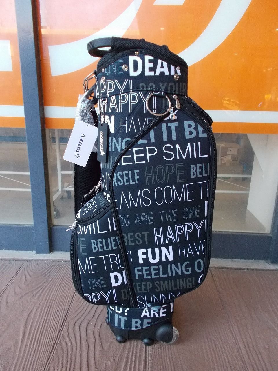  AZROF キャスターキャディバッグ AZ-CACB01 9型 約4.3kg イングリッシュブラック アズロフ ゴルフバッグ 筋トレ器具 ゴルフバッグ キャディバッグ ゴルフ