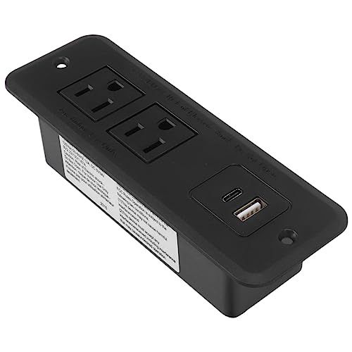 新品 KIMISSデスク用埋込型電源タップ pe C 20W USB対応 L字コーナーテーブル・サイドテーブルのために コンセント差込口付き 省スペース設計 埋め込みコンセント