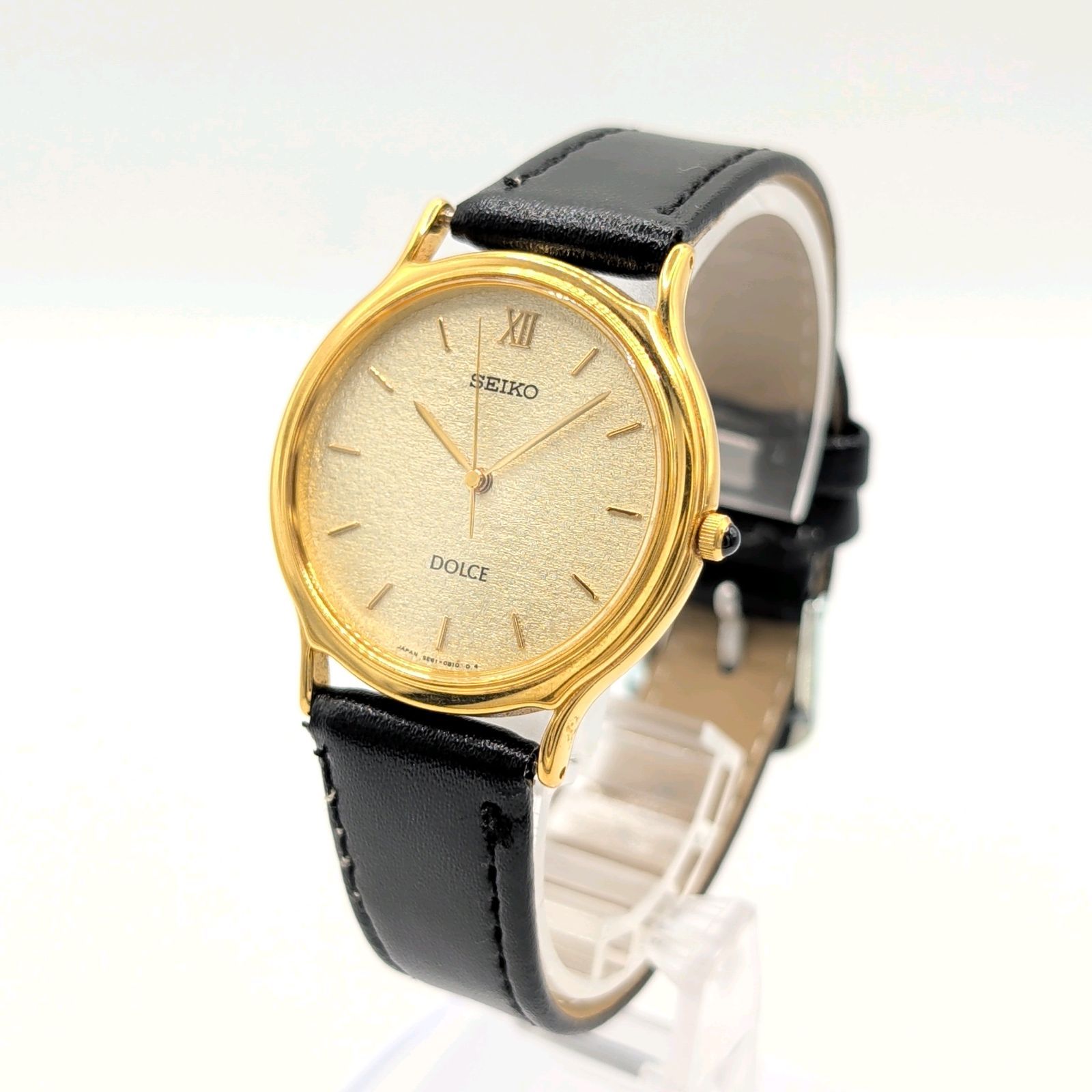 SEIKO Dolce 5E61-0A70 Watch Quartz Ladies Round Gold Gold dial Y2K 