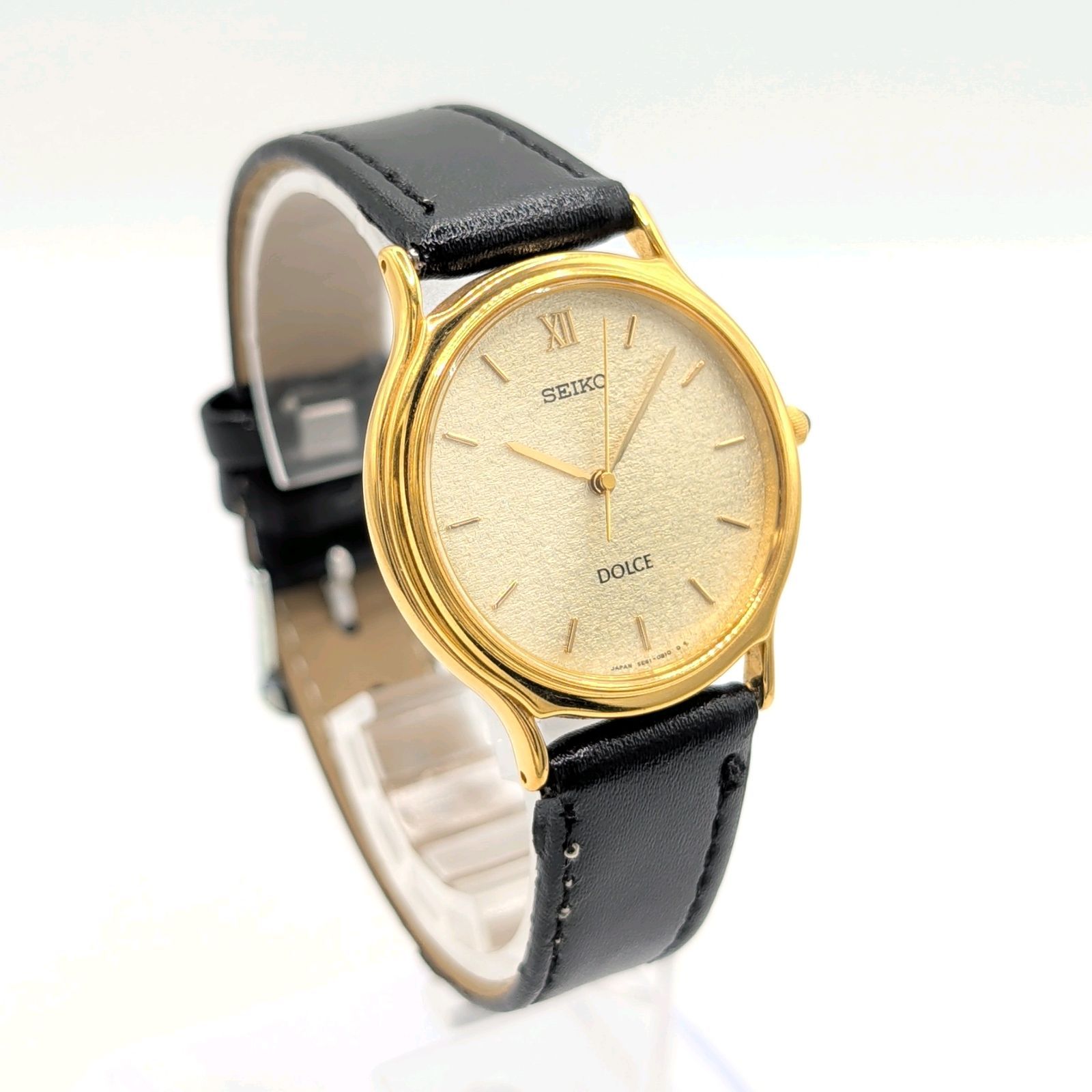 SEIKO Dolce 5E61-0A70 Watch Quartz Ladies Round Gold Gold dial Y2K 