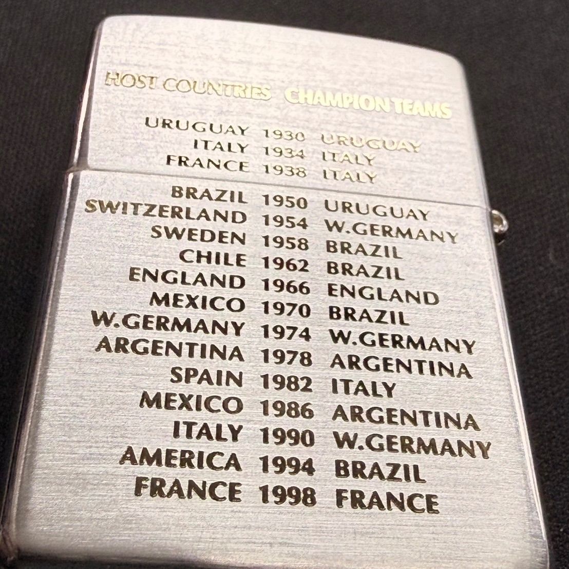 希少】ZIPPO 2002 FIFA ワールドカップ 日韓大会 記念モデル 歴代優勝