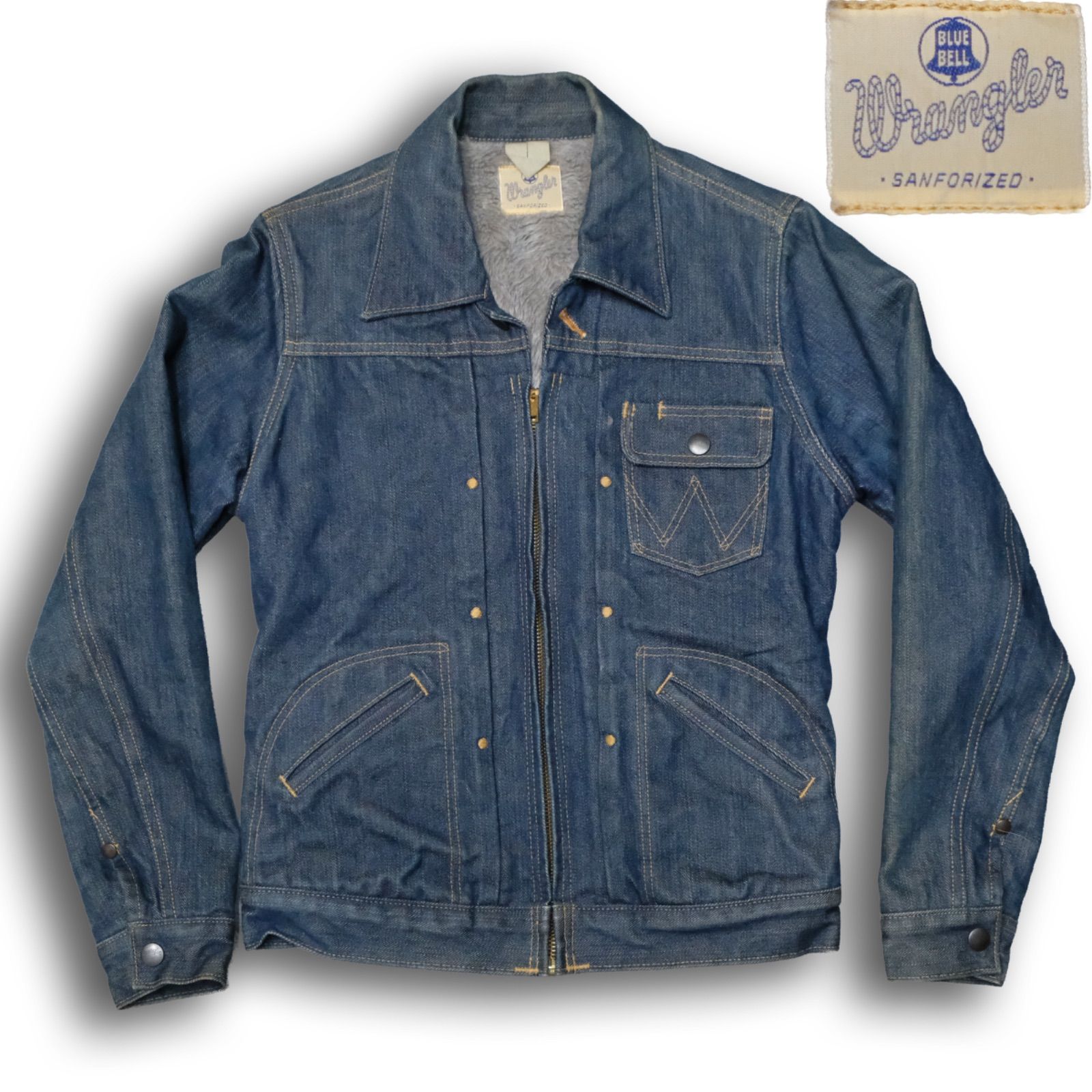 Wrangler × Adam et ROPE 11MJZ 裏ボアデニムジャケット 縦ベル