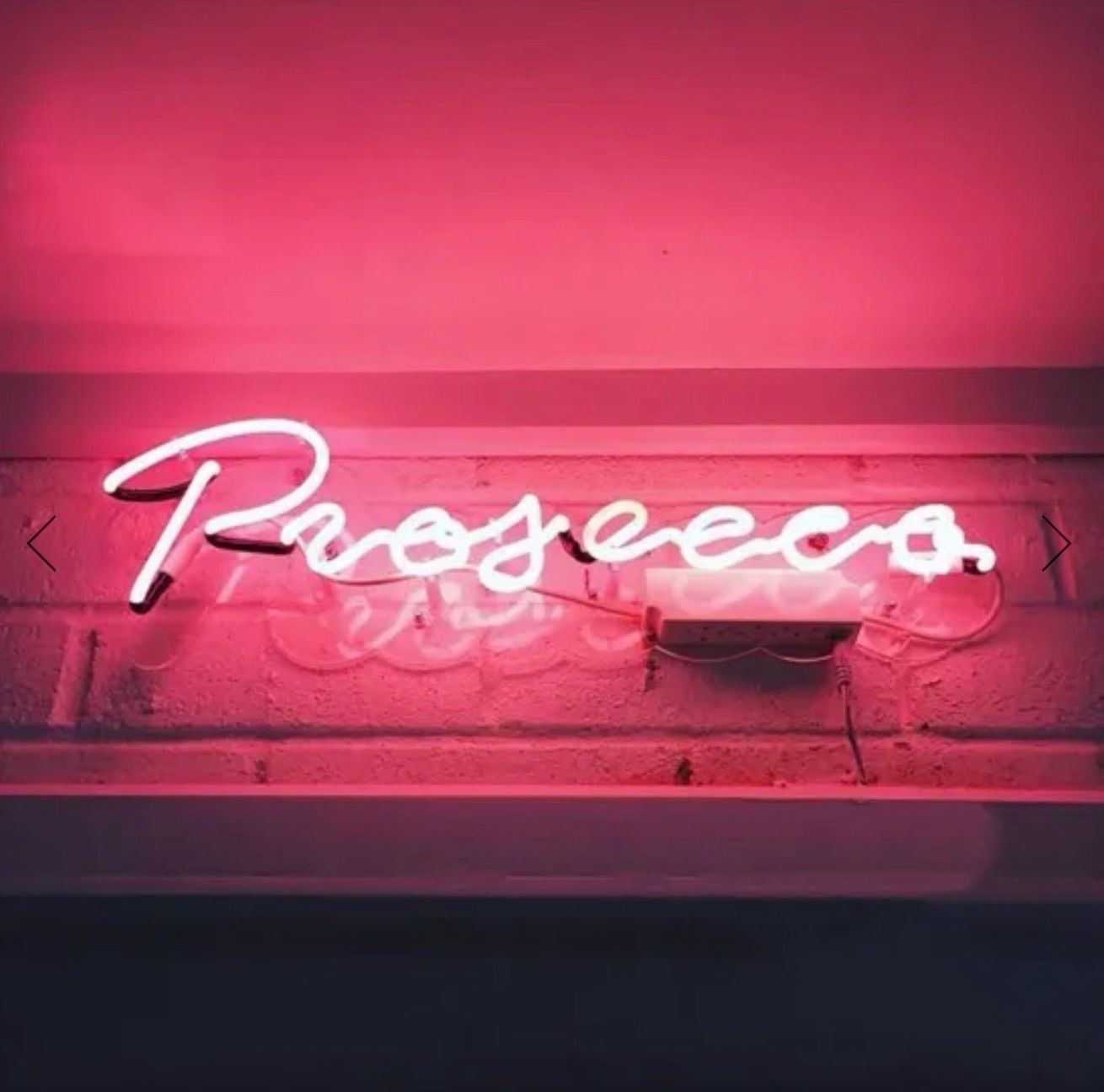 Prosecco ネオンサイン ピンク ガラスネオン バー装飾 壁掛けライト ライト・照明 Prosecco ネオンサイン ピンク ガラスネオン バー装飾