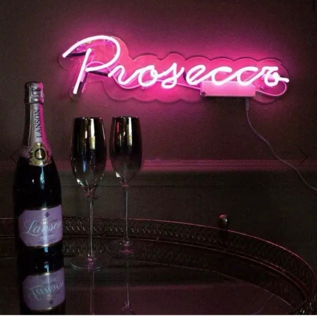 ライト・照明 Prosecco ネオンサイン ピンク ガラスネオン バー装飾