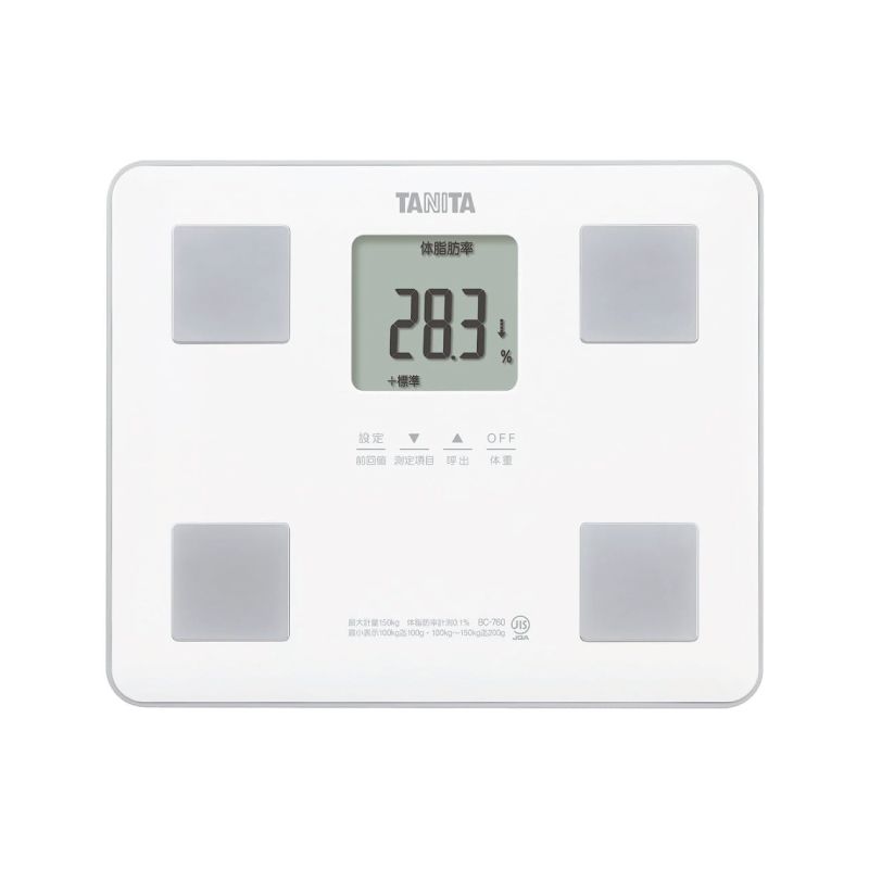 メーカー正規品 新品 TANITA タニタ 体組成計 BC-760-WH ホワイト 薄型コンパクト 自動認識機能 体脂肪率 筋肉量測定対応
