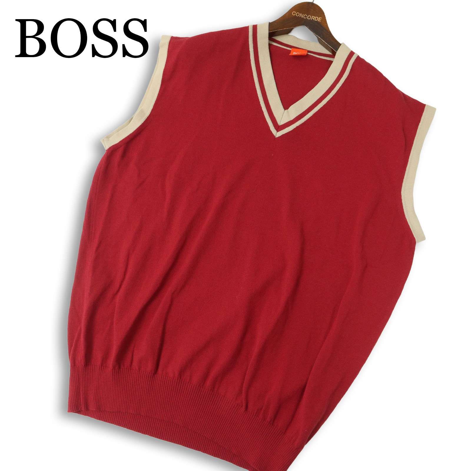 イタリア製☆ HUGO BOSS ORANGE ヒューゴボス オレンジ 通年 Vネック 