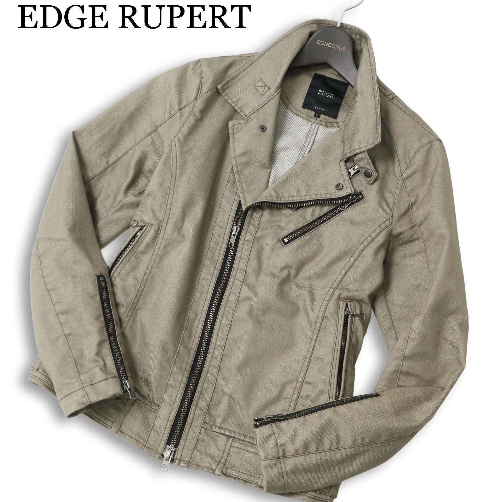 EDGE RUPERT ルパート 通年☆ストライプ デニム ダブル ライダース