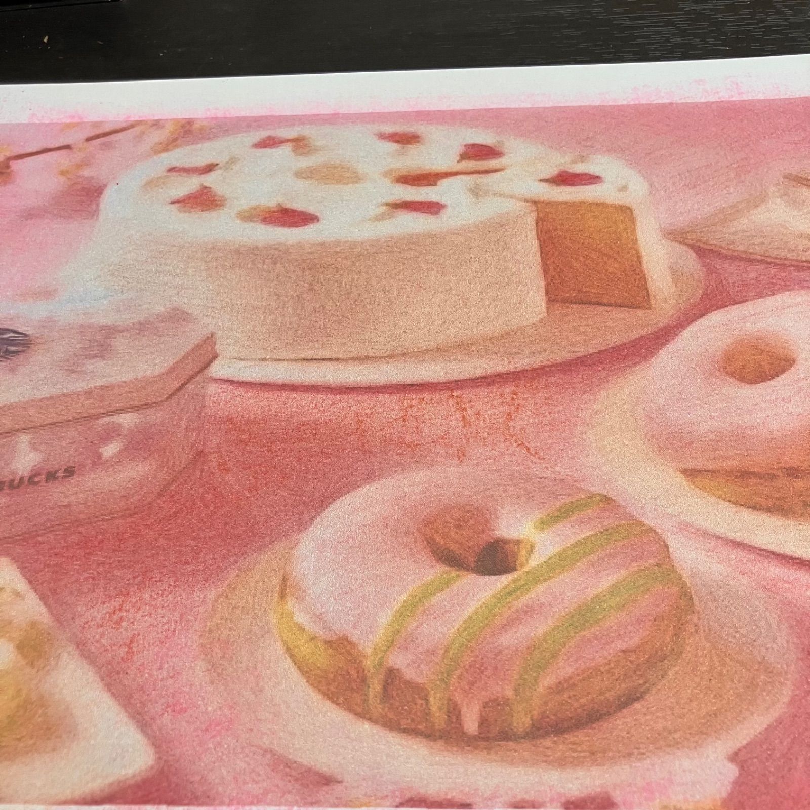 パステル画 額縁寸法32.7㎝×24.0㎝×1.5㎝