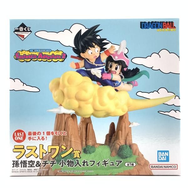 中古】未開封）ラストワン賞 孫悟空＆チチ 小物入れフィギュア ｢一番