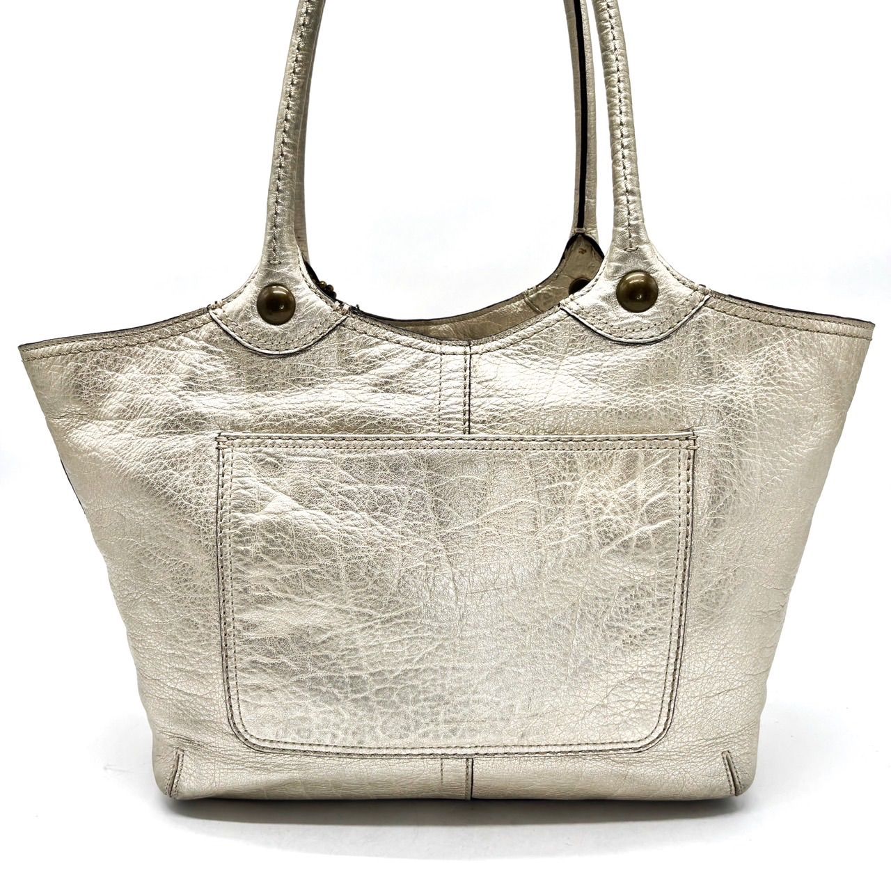 良品】 coach y2k handbag all leather whitebeige ladies unisex 