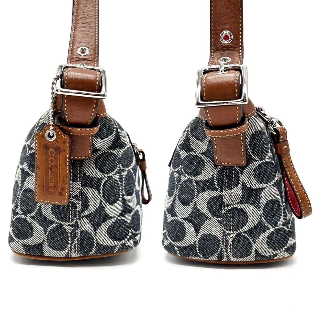 良品】coach y2k signature denim canvas handbag accessoryporch 