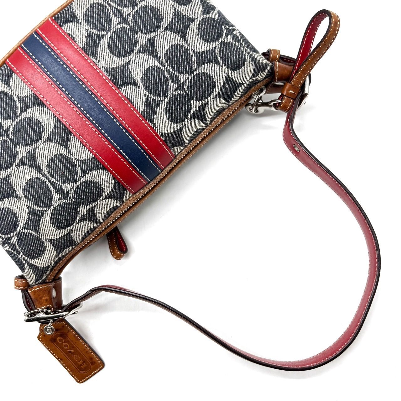 良品】coach y2k signature denim canvas handbag accessoryporch 
