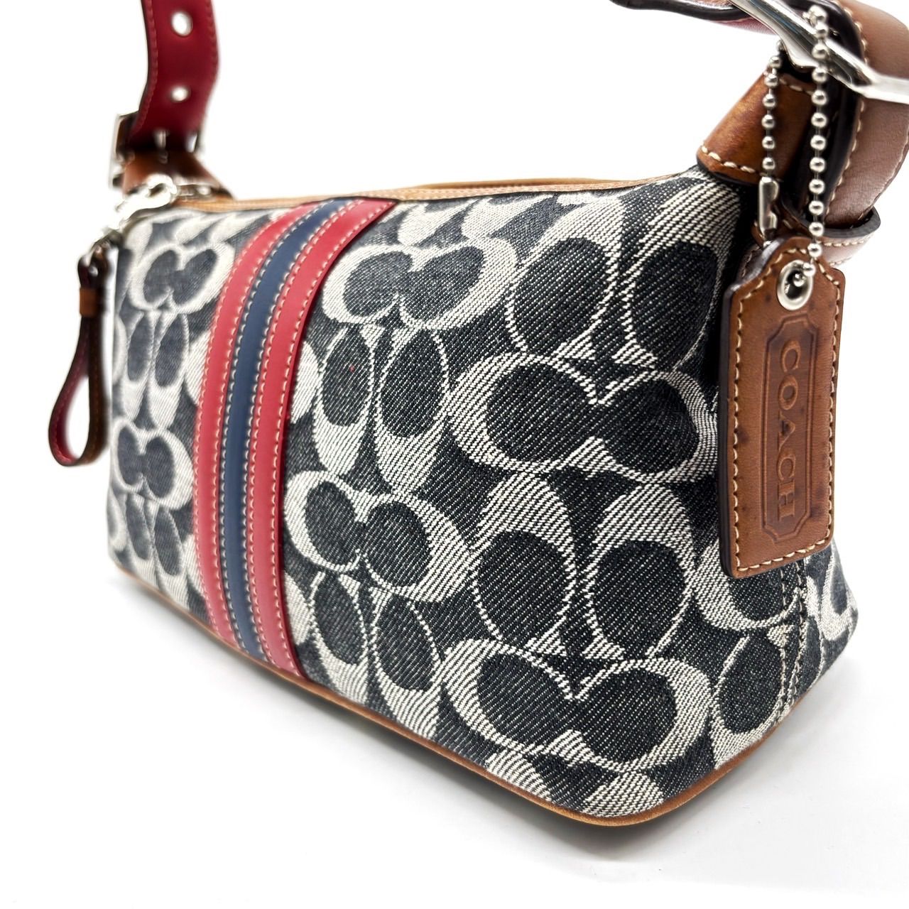 良品】coach y2k signature denim canvas handbag accessoryporch 