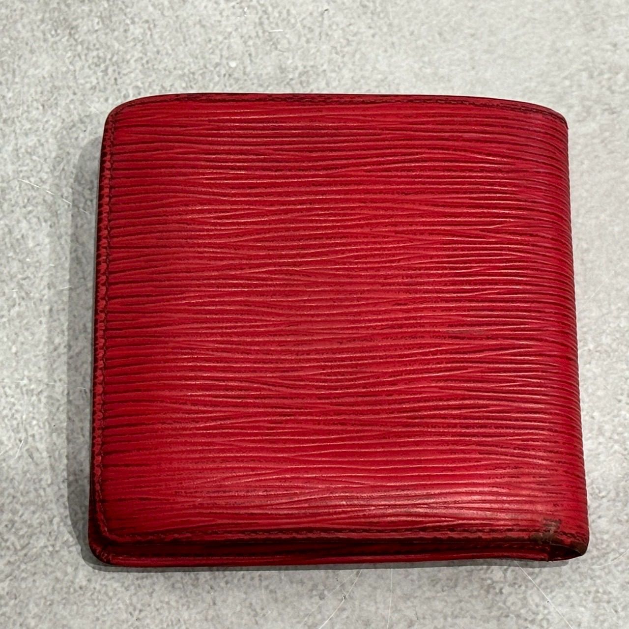 【美品】ルイヴィトン エピ ポルトフォイユ マルコ 赤 レッド 2つ折り財布 Louis Vuitton ルイヴィトン LV エピ 二つ折り財布 ポルトフォイユ