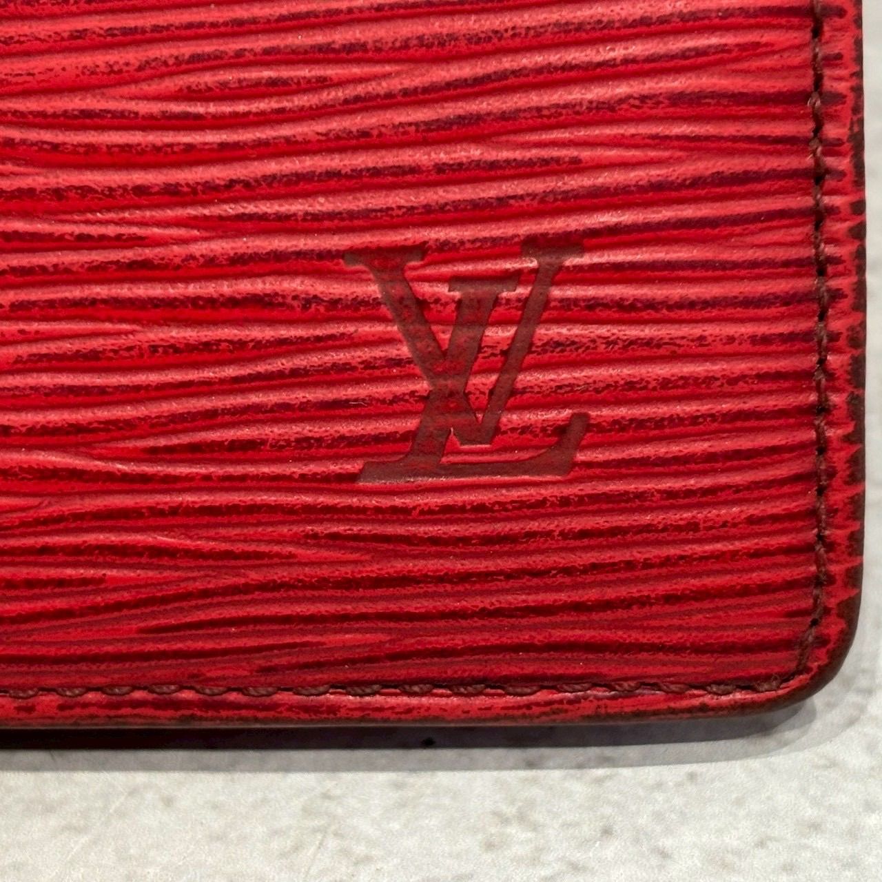 【美品】ルイヴィトン エピ ポルトフォイユ マルコ 赤 レッド 2つ折り財布 Louis Vuitton ルイヴィトン LV エピ 二つ折り財布 ポルトフォイユ