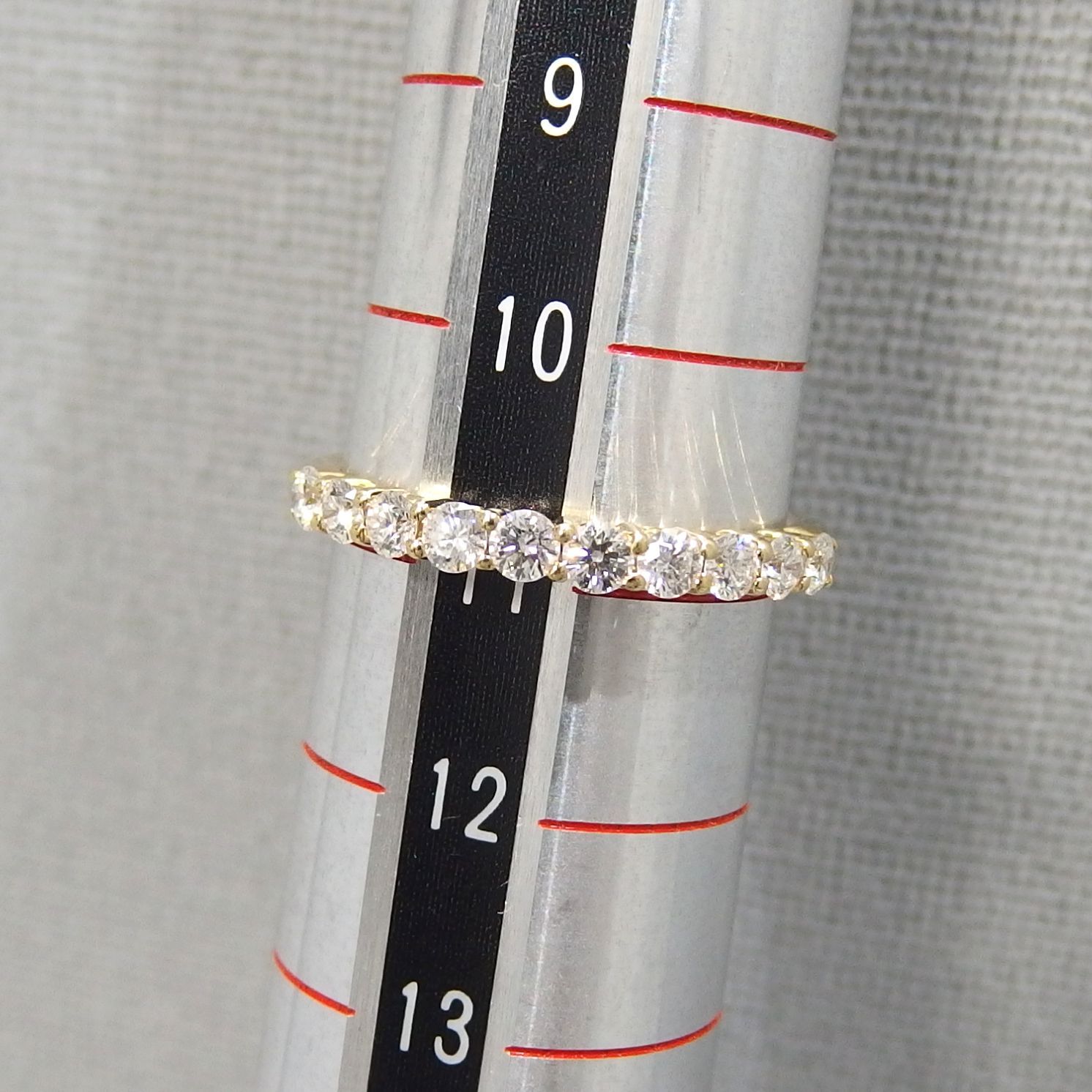 美品☆HOSHI no SUNA K18YG イエローゴールド ハーフエタニティ リング 