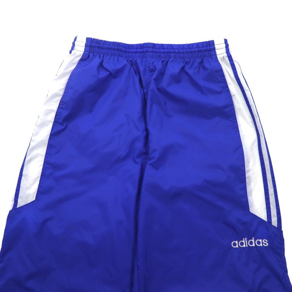 adidas 90年代 万国旗タグ ナイロン トラックパンツ ジャージ L ブルー