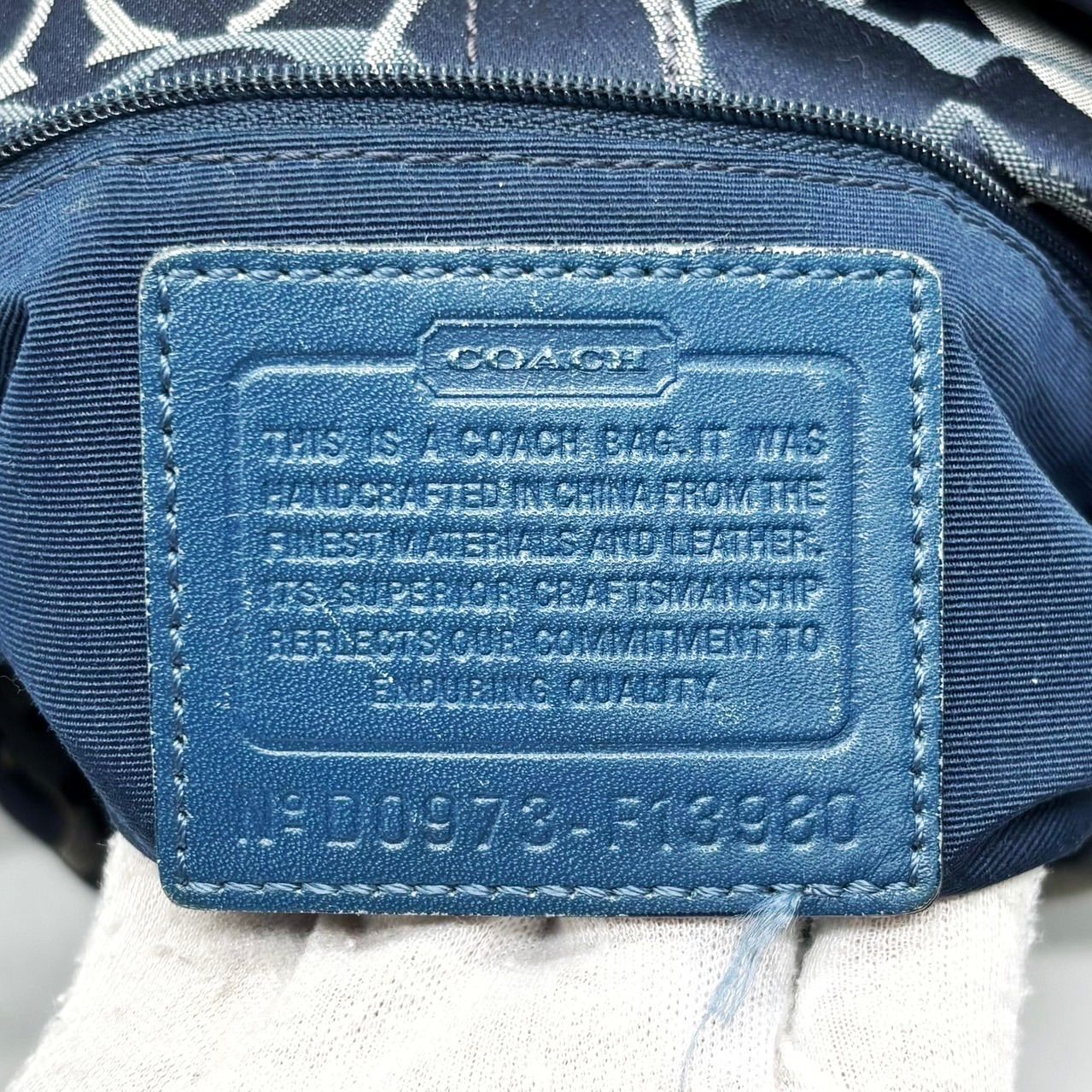 Coach Y2K Turn-Lock Signature Canvas Shoulder Bag Denim Unisex