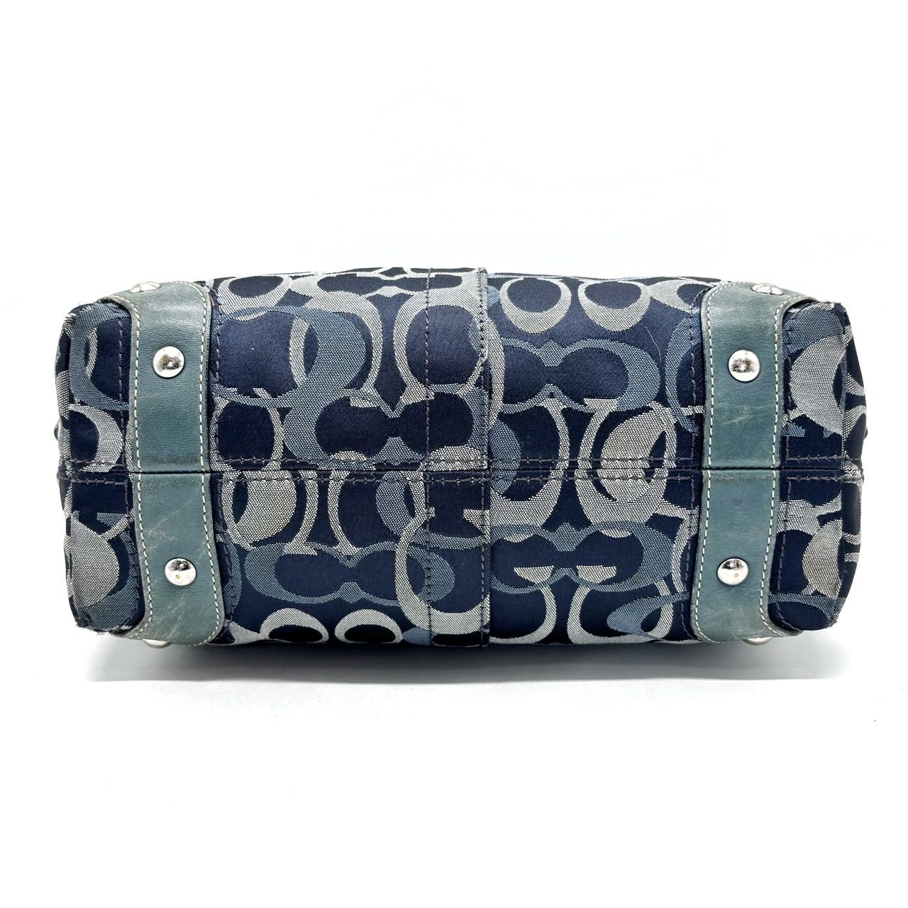 バッグ Coach Denim Signature Shoulder Bag y2k Coach Y2K Turn-Lock Signature Canvas Shoulder Bag Denim Unisex