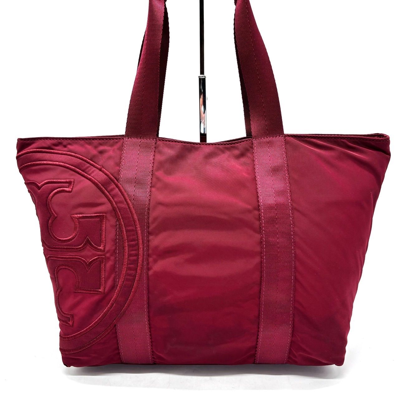 良品】Tory Burch トリーバーチ ロゴ トートバッグ ハンド ナイロン 